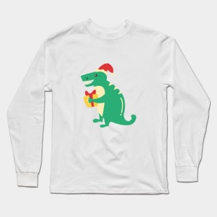 Christmas T-rex Long Sleeve T-Shirt